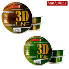 Монофильная леска BRATFISHING 3D LINE