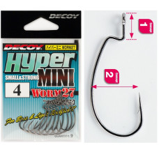 Крючок офсетный Decoy Worm27 Hyper Mini