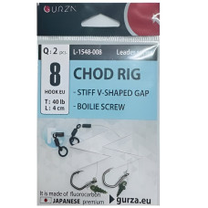 Карповый монтаж Gurza Chod Rig Stiff V-Shaped Gap PTF Boilie Screw