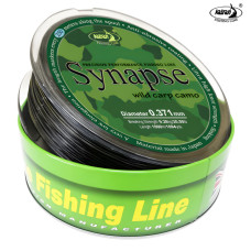 Леска Katran Synapse Wild Carp Camo 1000 м — тёмный камуфляж, премиум для дикой рыбалки