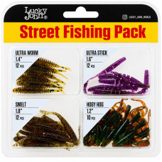 Набор съедобного силикона Lucky John Pro Series Street Fishing Pack 06 SET (46 шт.)