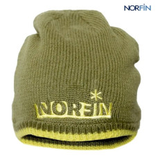 Шапка в'язана Norfin Viking Green (50% вовна, флісова підкладка)