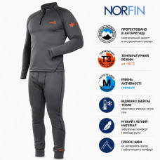 Термобілизна Norfin Winter Line Gray (1-й / 2-й шар, із високим коміром)