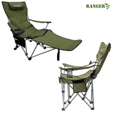 Кресло раскладное Ranger Relax с подставкой под ноги, чехлом и подстаканником