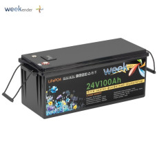 Аккумулятор LiFePO4 Weekender 100Ah 25.6V — литий-феррумный 24В с ЖК-дисплеем