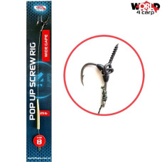 Поводок готовый с винтом W4C POP UP SCREW RIG, крючок WIDE GAPE