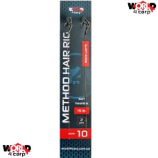 Поводок готовый W4C с волосом METHOD hair rig, крючок WIDE GAPE