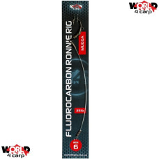 Поводок из флюорокарбона FLUOROCARBON RONNIE RIG, W4C, крючок MUGGA