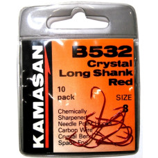 Крючки KAMASAN Crystal Long Shank Red  B 532 10 шт.